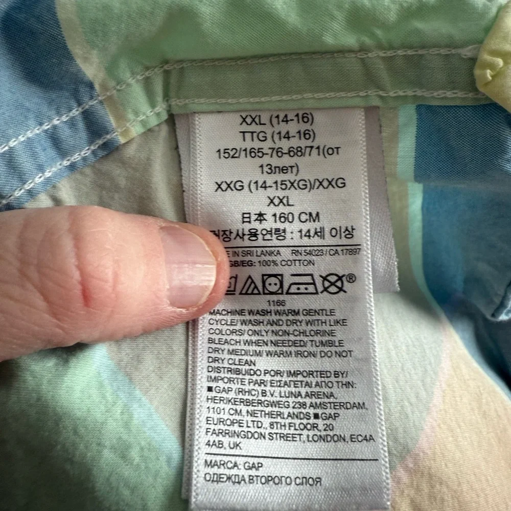 GAP Kids Easter Plaid Shirt